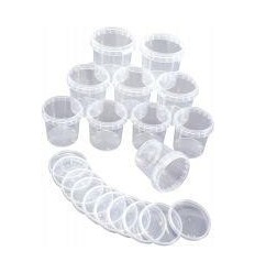 LOT 10 POTS VIDES 150ML+COUV