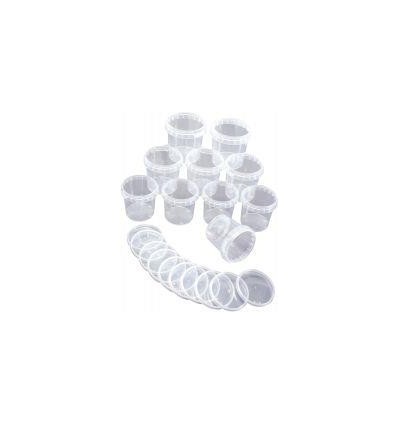 LOT 10 POTS VIDES 150ML+COUV