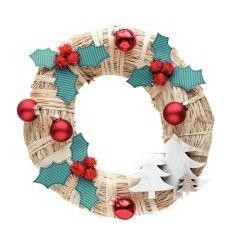 LOT 5 COURONNE RAPHIA D20CM