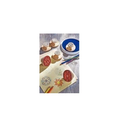 LOT 6TAMPON MANDALA A COLORIER