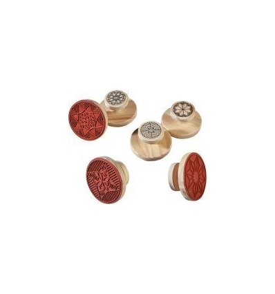 LOT 6TAMPON MANDALA A COLORIER