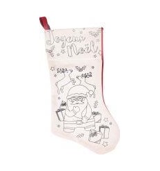 CHAUSSETTE DE NOEL A COLORIER