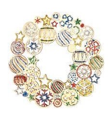 COURONNE DE NOEL BOIS DIAM22CM