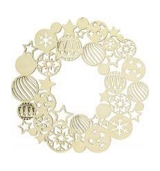 COURONNE DE NOEL BOIS DIAM22CM 2