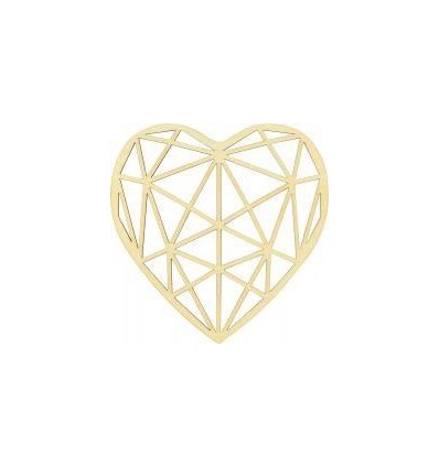 GRAND COEUR ORIGAMI BOIS 20CM