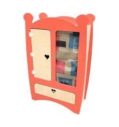 ARMOIRE VETEMENT POUPEE BOIS