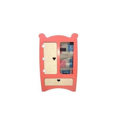 ARMOIRE VETEMENT POUPEE BOIS
