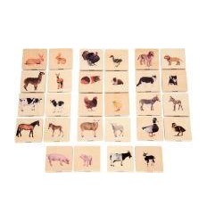 MEMO 28PCS ANIMAUX DOMEST.BOIS