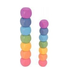 BTE 14 CUBES BOIS COUL.ASS