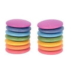 BTE 14 DISQUES BOIS COUL.ASS