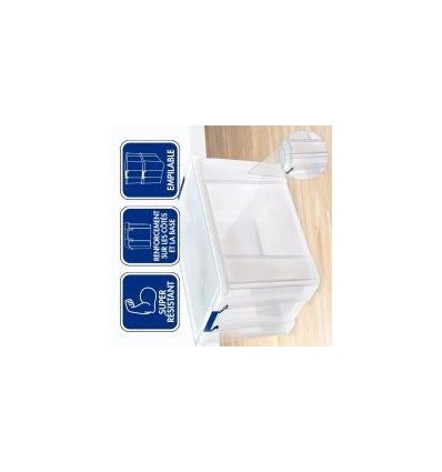 BOITE DE RANGEMENT 85L TRANSP