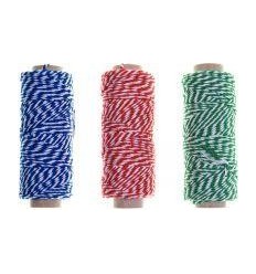 LOT3BOBINE COTON 50M BICOLORE 2