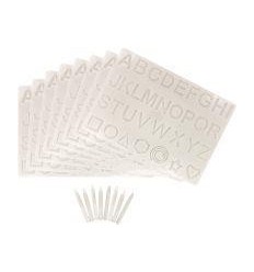 LOT 8PLAT.LETTRE MAJU +8STYLET