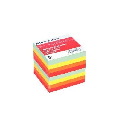 BLOC CUBE ENCOLLE COUL 9X9X9CM