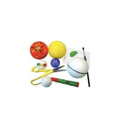 LOT 10 BOULE STYROPOR DIA5CM