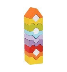 TOUR ARC EN CIEL EN BOIS 12PCS 2