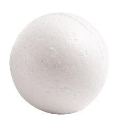LOT 10 BOULE STYROPOR DIA3,5CM