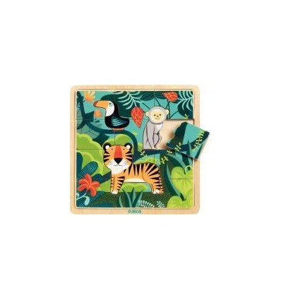 PUZZLE BOIS 15P LA JUNGLE