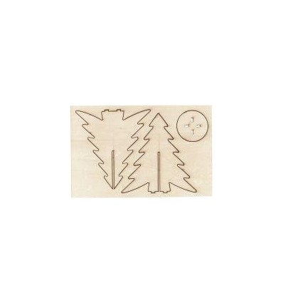 LOT10 PLANCHE SAPIN EN BOIS 3D