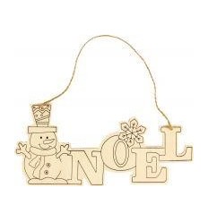 BLOC NOEL BONHOMME NEIGE BOIS