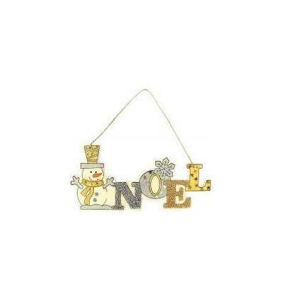 BLOC NOEL BONHOMME NEIGE BOIS