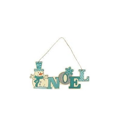 BLOC NOEL BONHOMME NEIGE BOIS