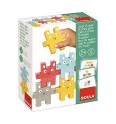 12 LAPINS BOIS A EMPILER+5FICH 2