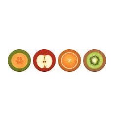 SET 4COUSSINS FRUITS N1 D40CM
