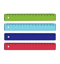 LOT 36 REGLES PLAST 16CM ASS