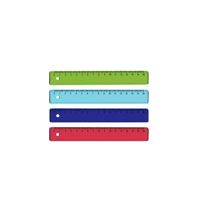 LOT 36 REGLES PLAST 16CM ASS