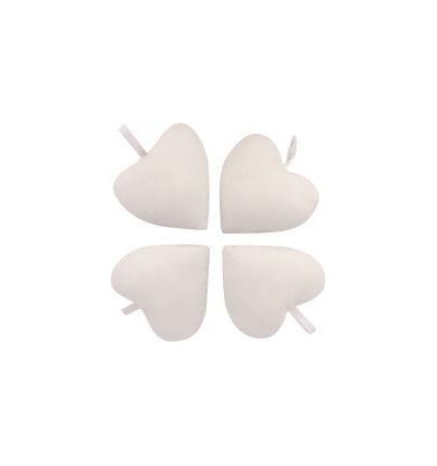 LOT 10 COEUR COTON BLC 8X10CM