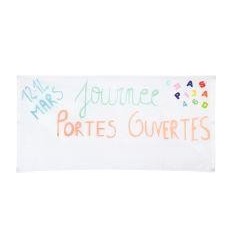 BANNIERE POLYEST BLC 130X62CM 2