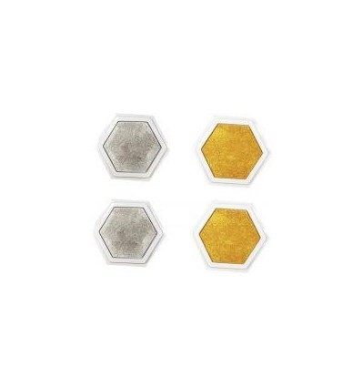 LOT 4 ENCREUR D16CM OR/ARGENT