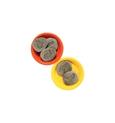 SET 8GALET EMPREINTE ANIM.BOIS