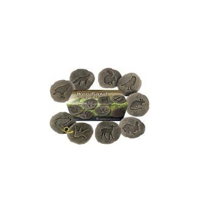 SET 8GALET EMPREINTE ANIM.BOIS