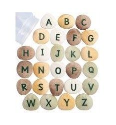 BARIL 26GALET ALPHABET MAJUSC 2