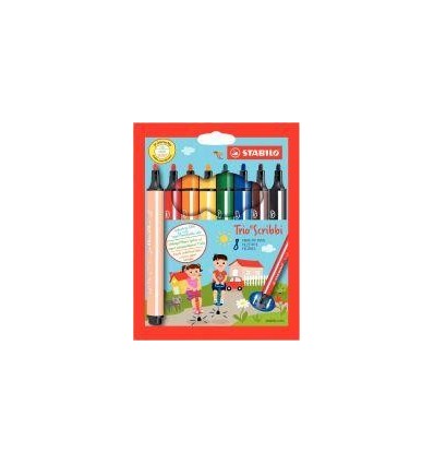 POCH 8 FEUTRES TRIO SCRIBBI