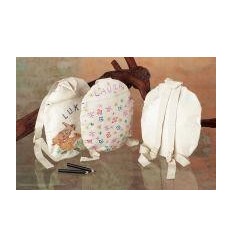 LOT 5 SAC A DOS COTON ECRU PM