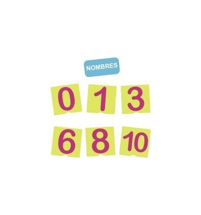 SET 23 CARTE TACTILE CHIFFRE